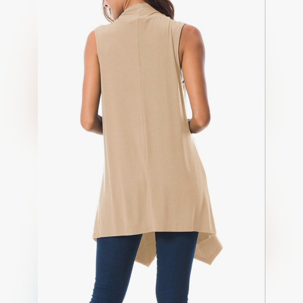 Stretchy Sleeveless Cardigan - Picture 7 of 8